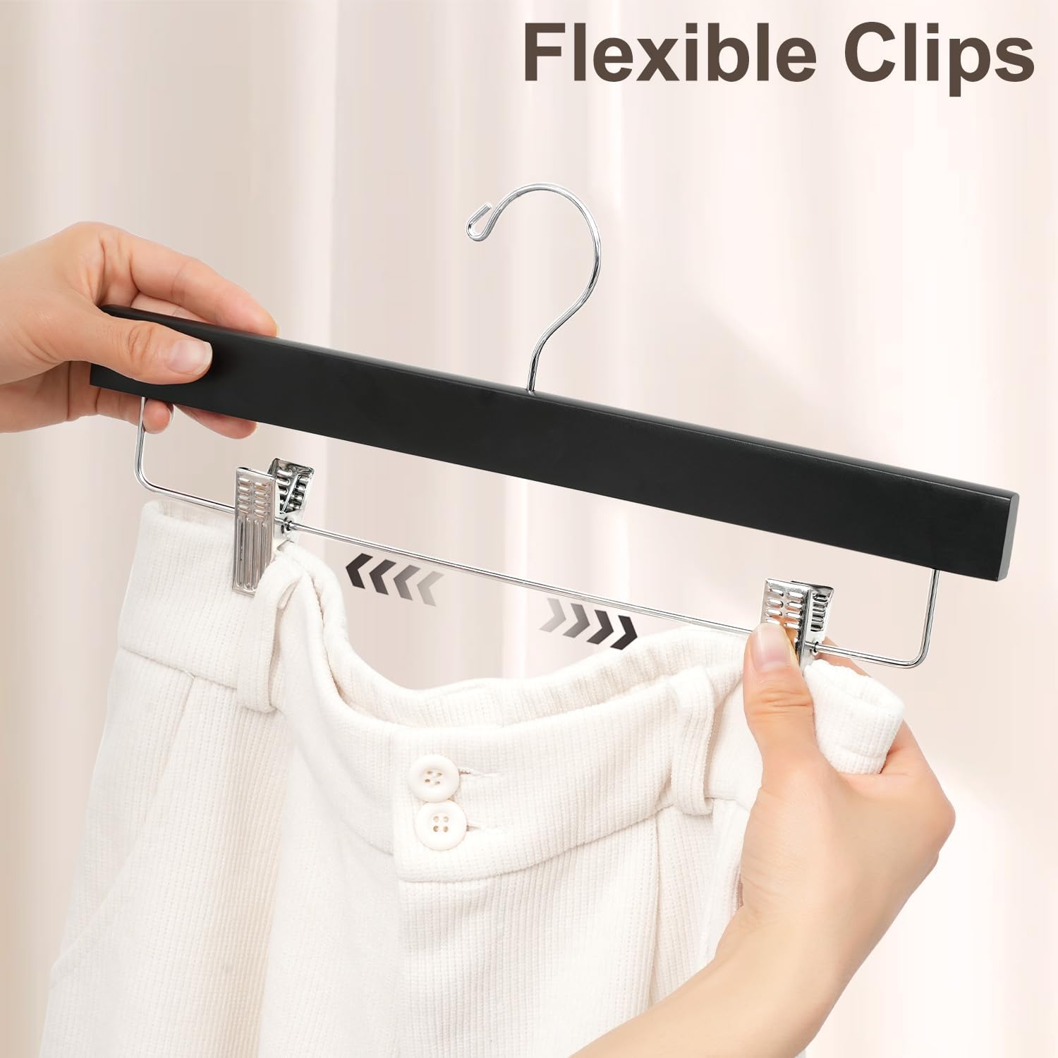 02887 BAGAE HangerClip 20-Pack Black Pant and Skir detail photo 3