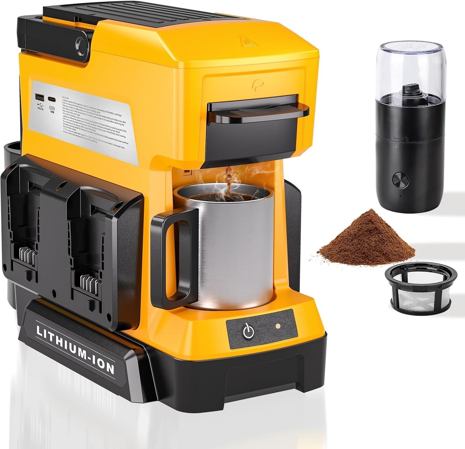 03390 Cordless Coffee Maker Machine YX-CM05 20V Ma, stock photo — view 1