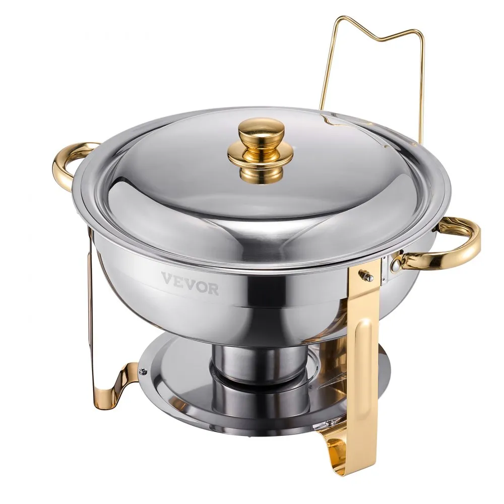 03515 Round Stainless Steel Chafing Dish Buffet Se detail photo 10