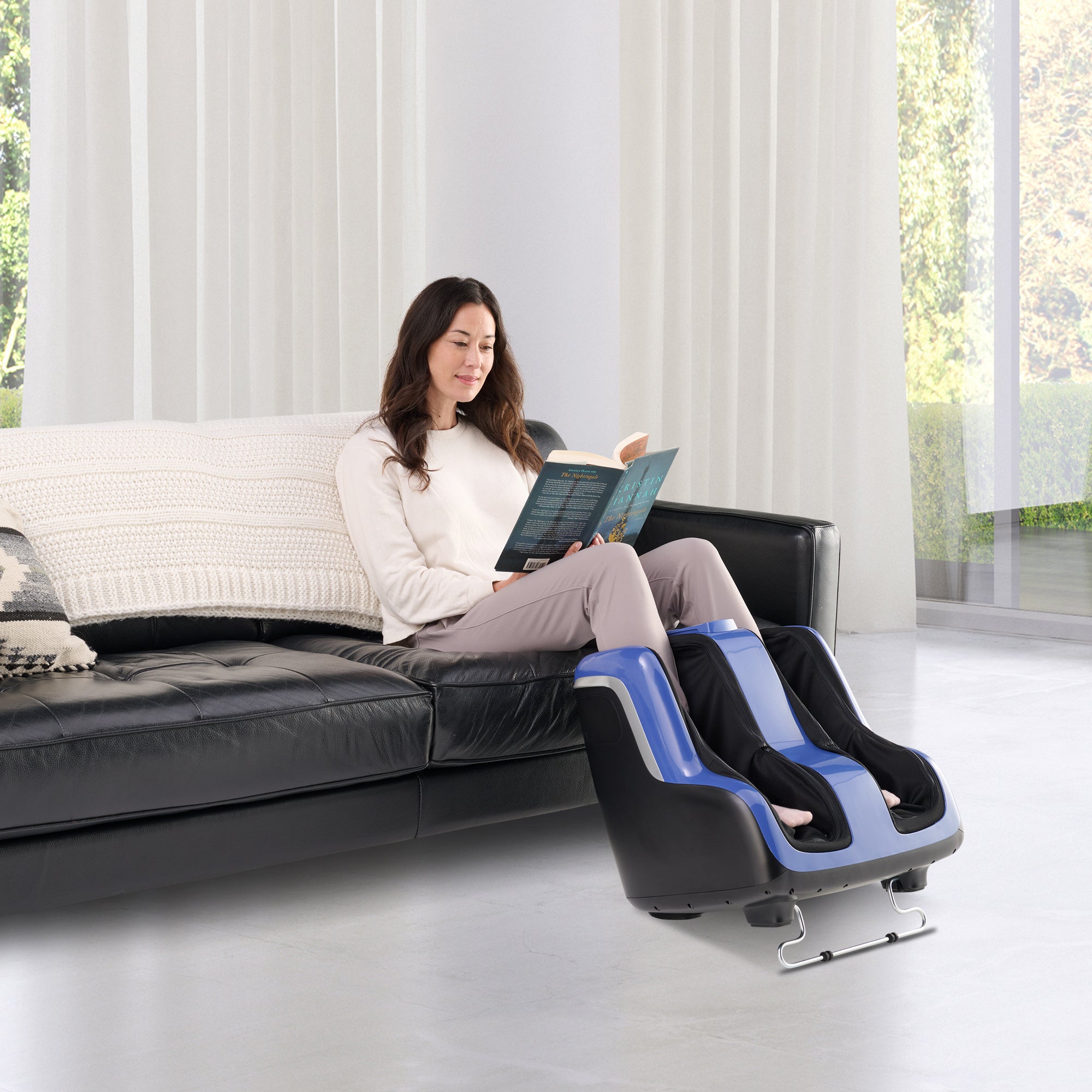 Human Touch Reflex SOL Plus Foot and Calf Massager Blue detail photo 3