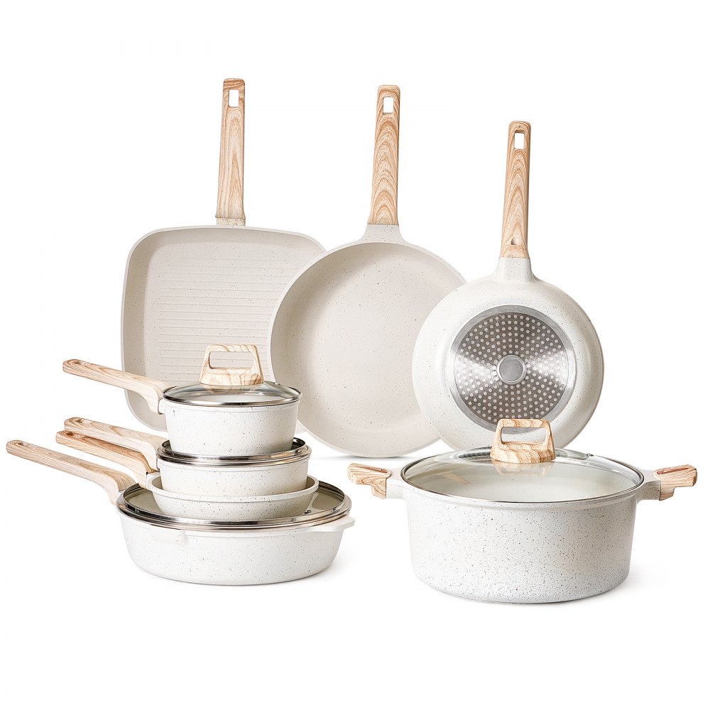 Bazova 24-PC Ceramic Nonstick Pots and Pans Set Cookware Collection detail photo 11