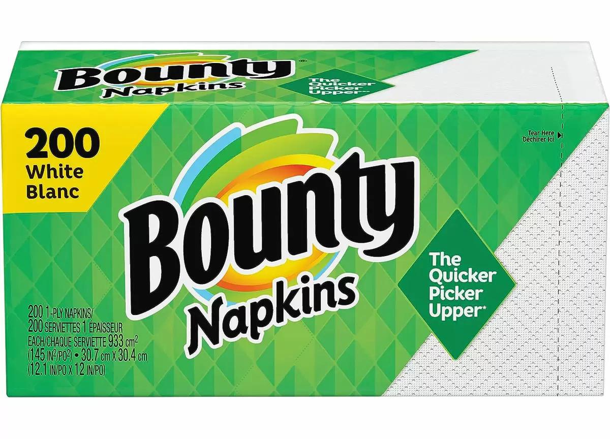 Bounty White Napkins 200 Count 96595 Bulk Pack Carton detail photo 2