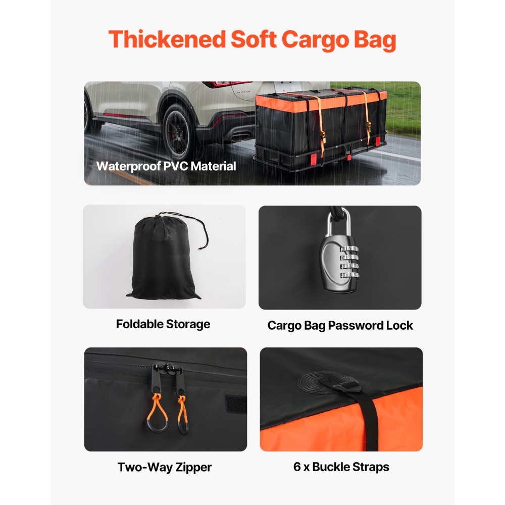 03013 VEVOR Hitch Cargo Carrier 500 lbs Capacity F detail photo 4