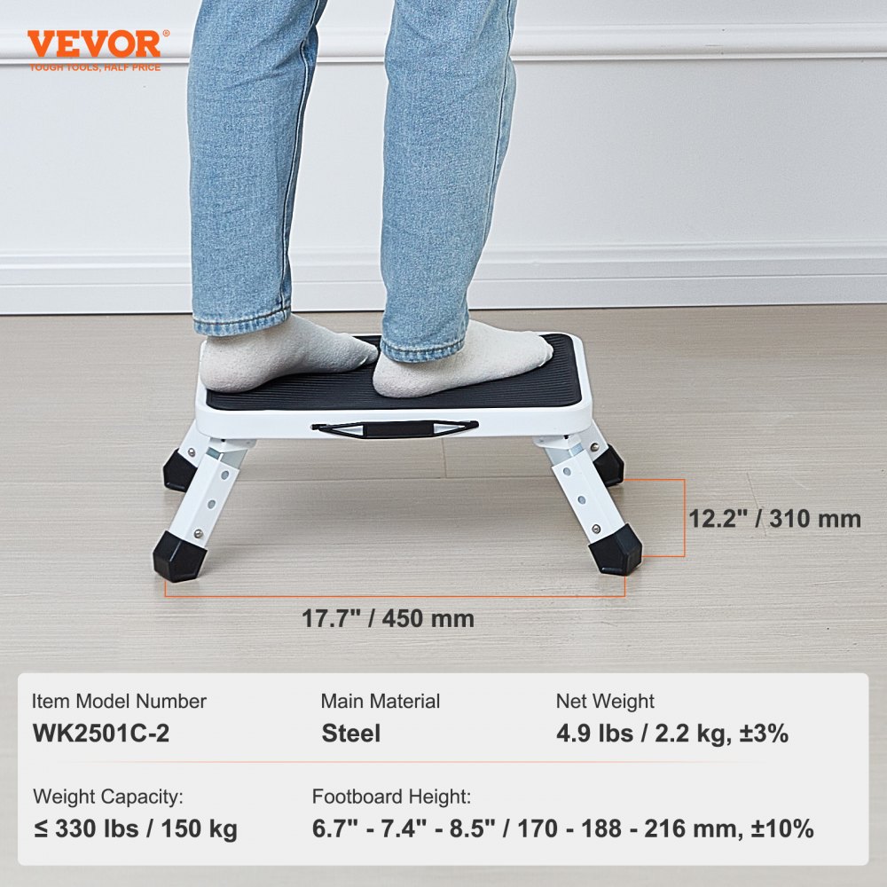 02844 VEVOR Foldable Platform Step Stool Model WK2 detail photo 7