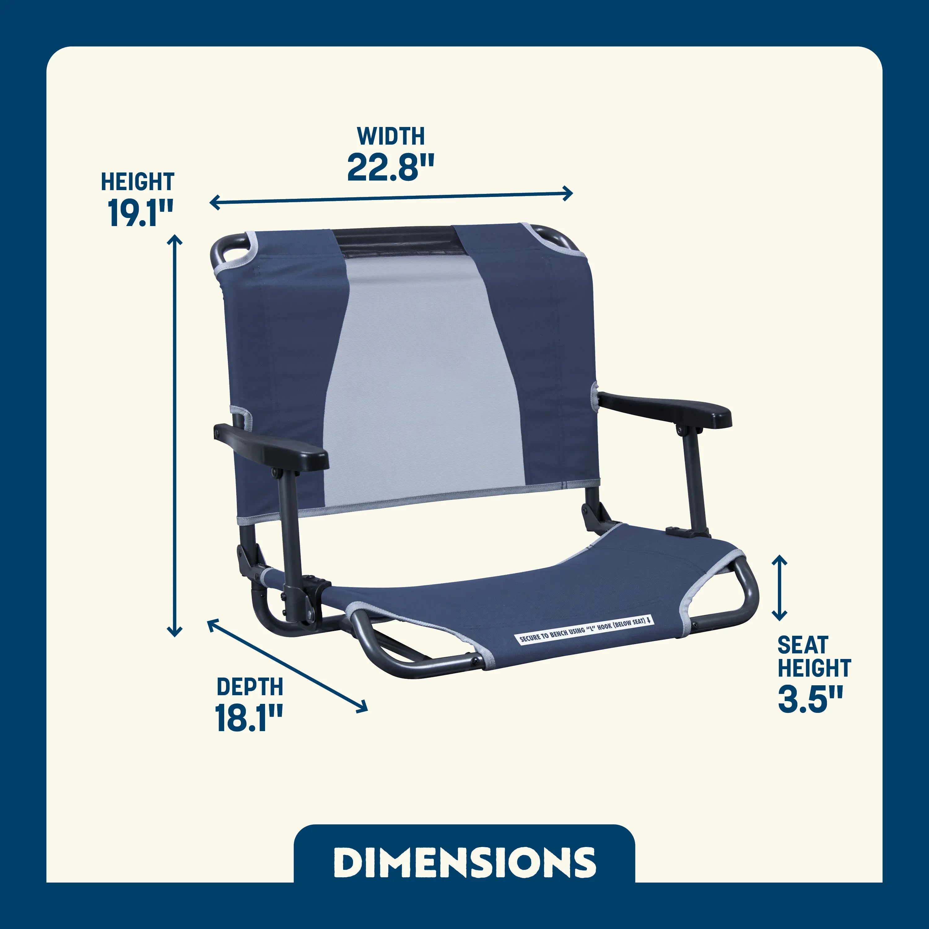 03498 GCI Outdoor Big Comfort Stadium Chair with A detail photo 15