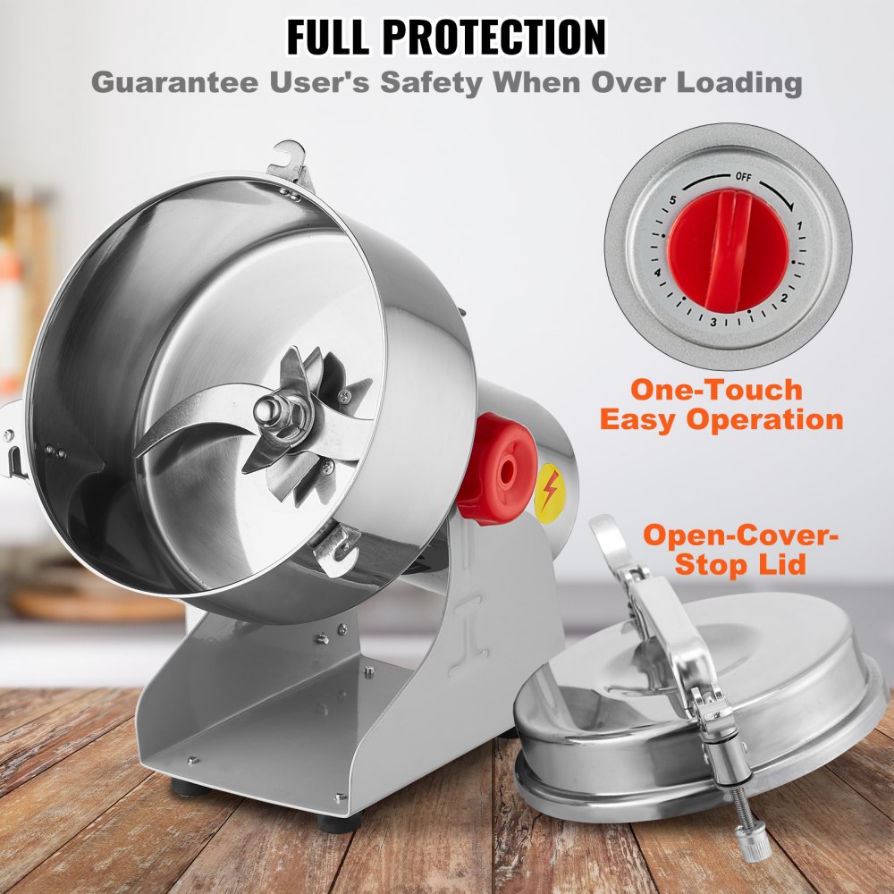 02577 VEVOR Electric Grain Grinder 2500g Swing Typ detail photo 5
