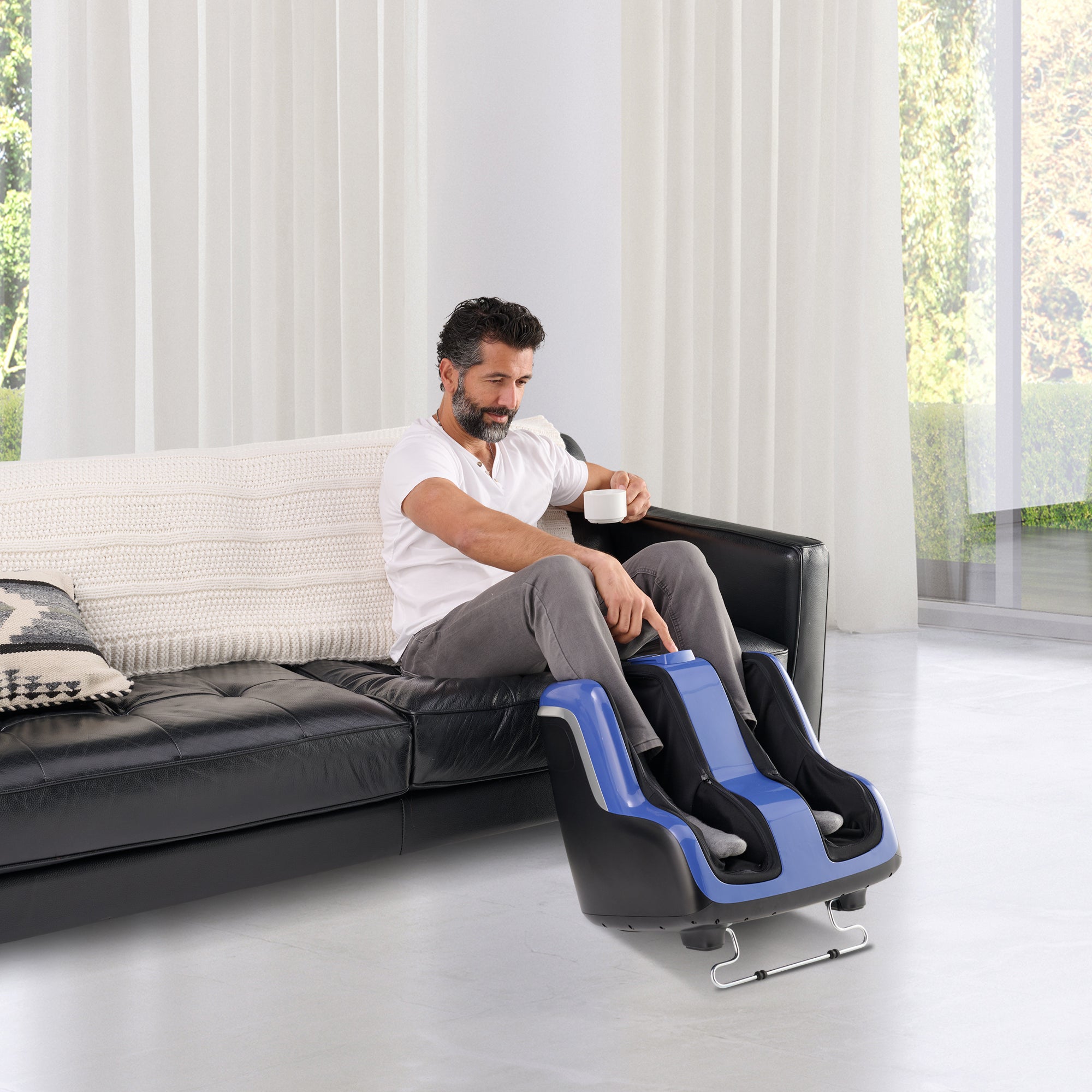 Human Touch Reflex SOL Plus Foot and Calf Massager Blue detail photo 5