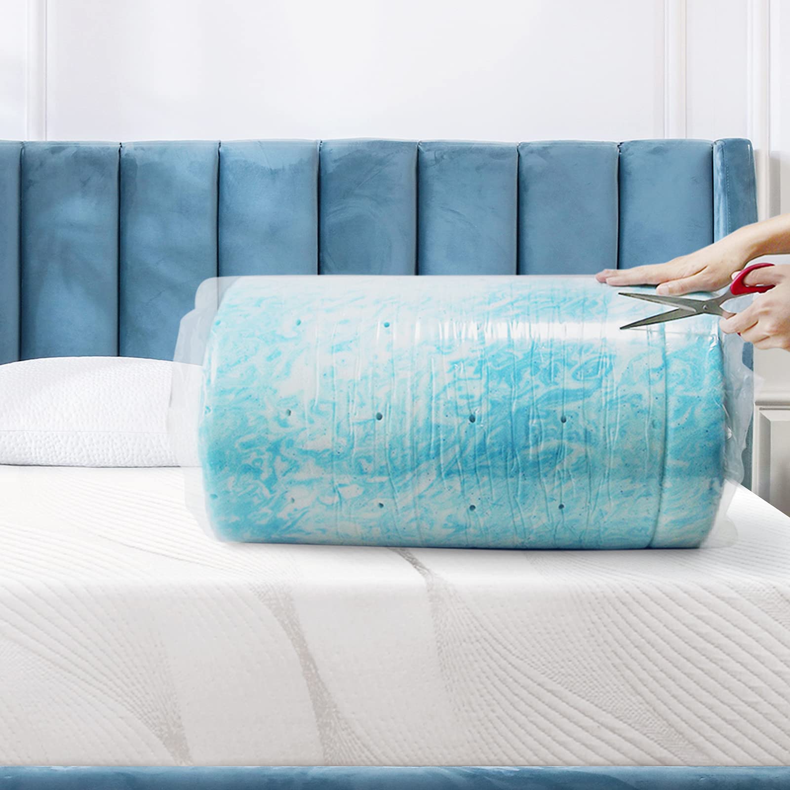 02907 2-Inch Memory Foam Mattress Topper Full Size detail photo 4