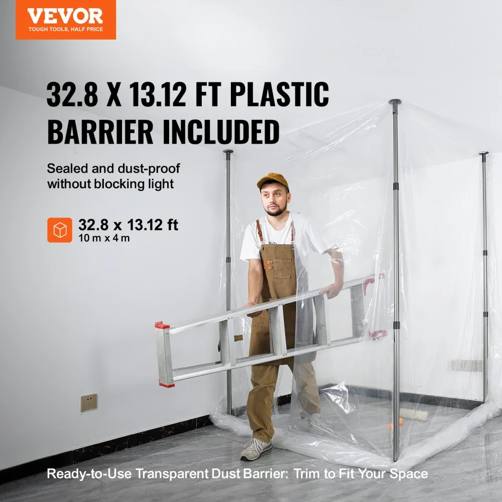 02961 VEVOR Dust Barrier System with Telescoping P detail photo 2