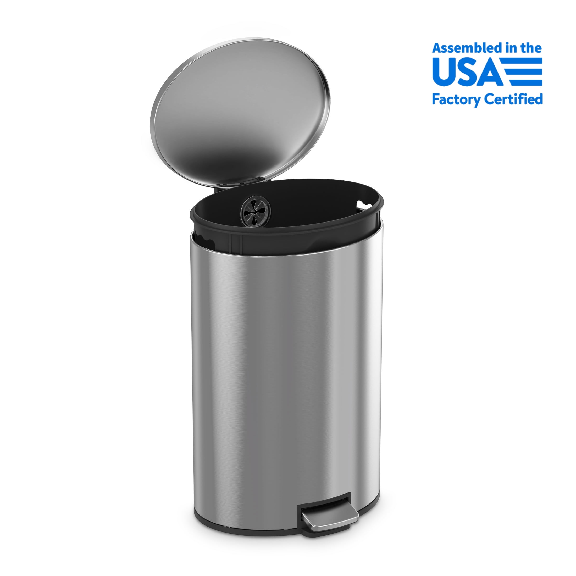 03443 Stainless Steel Oval Step Trash Can with Sof, stock photo — view 1