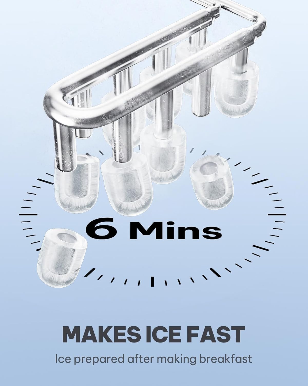 02874 Silonn Countertop Ice Maker SLIM21B Portable detail photo 3