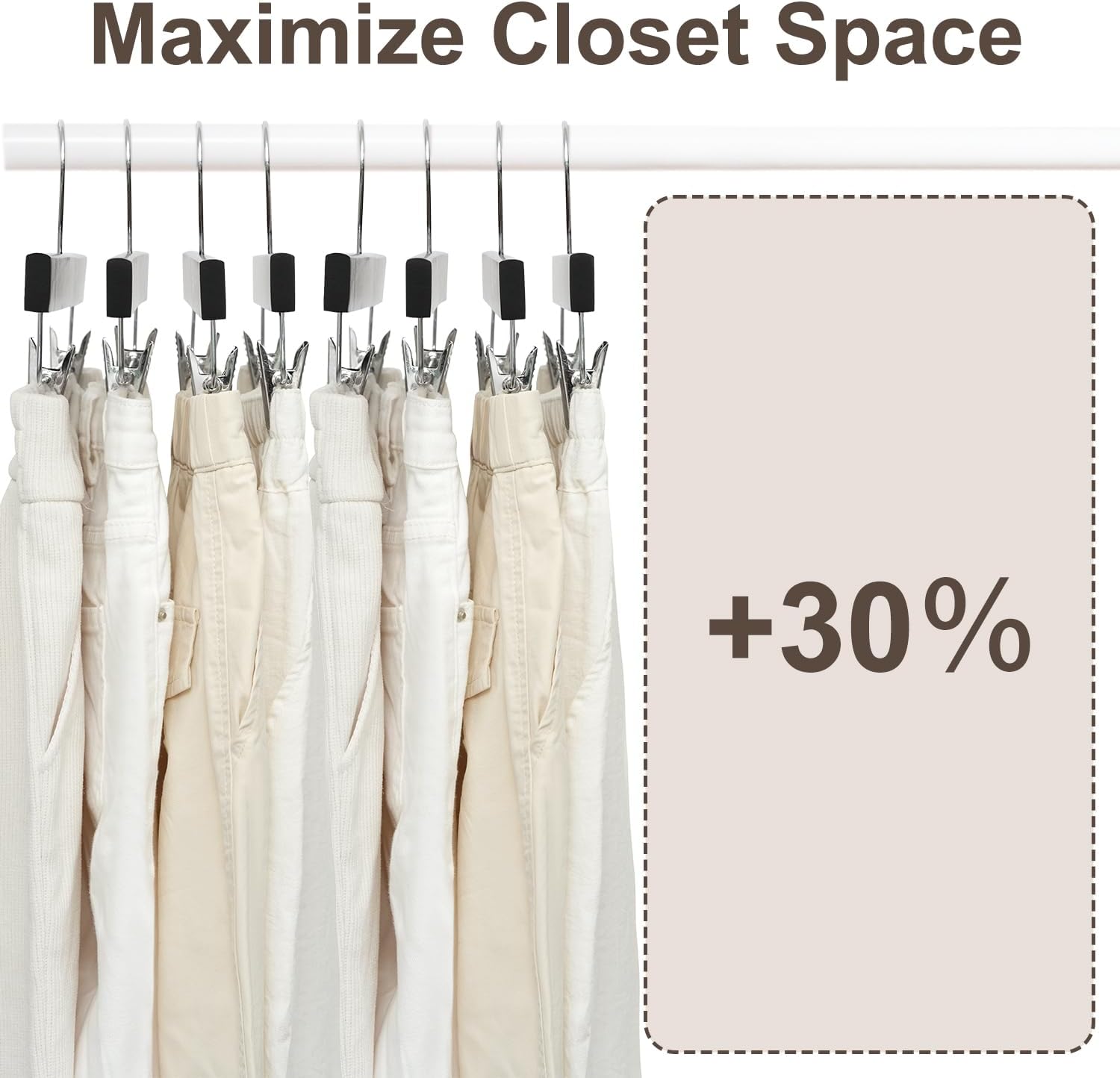 02887 BAGAE HangerClip 20-Pack Black Pant and Skir detail photo 6