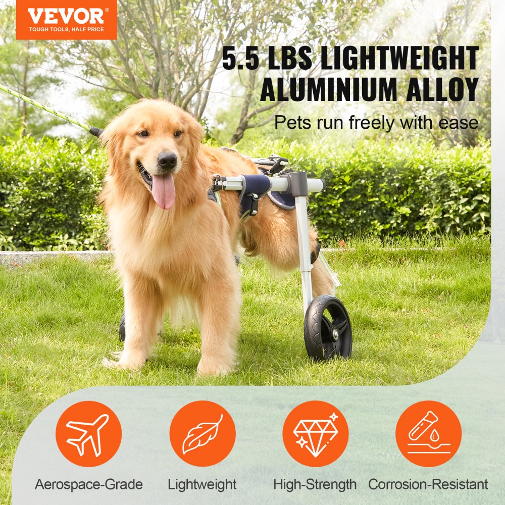 02939 VEVOR Pet Wheelchair SS1-01 Adjustable Dog W detail photo 2