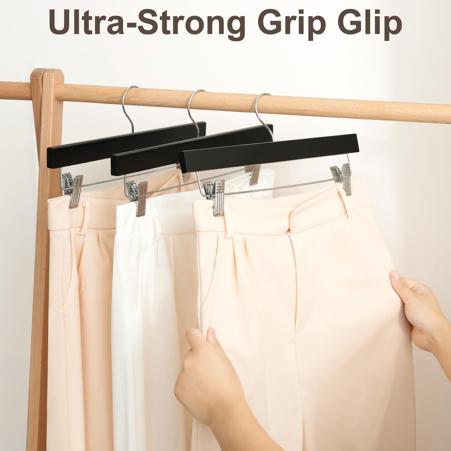 02887 BAGAE HangerClip 20-Pack Black Pant and Skir detail photo 4