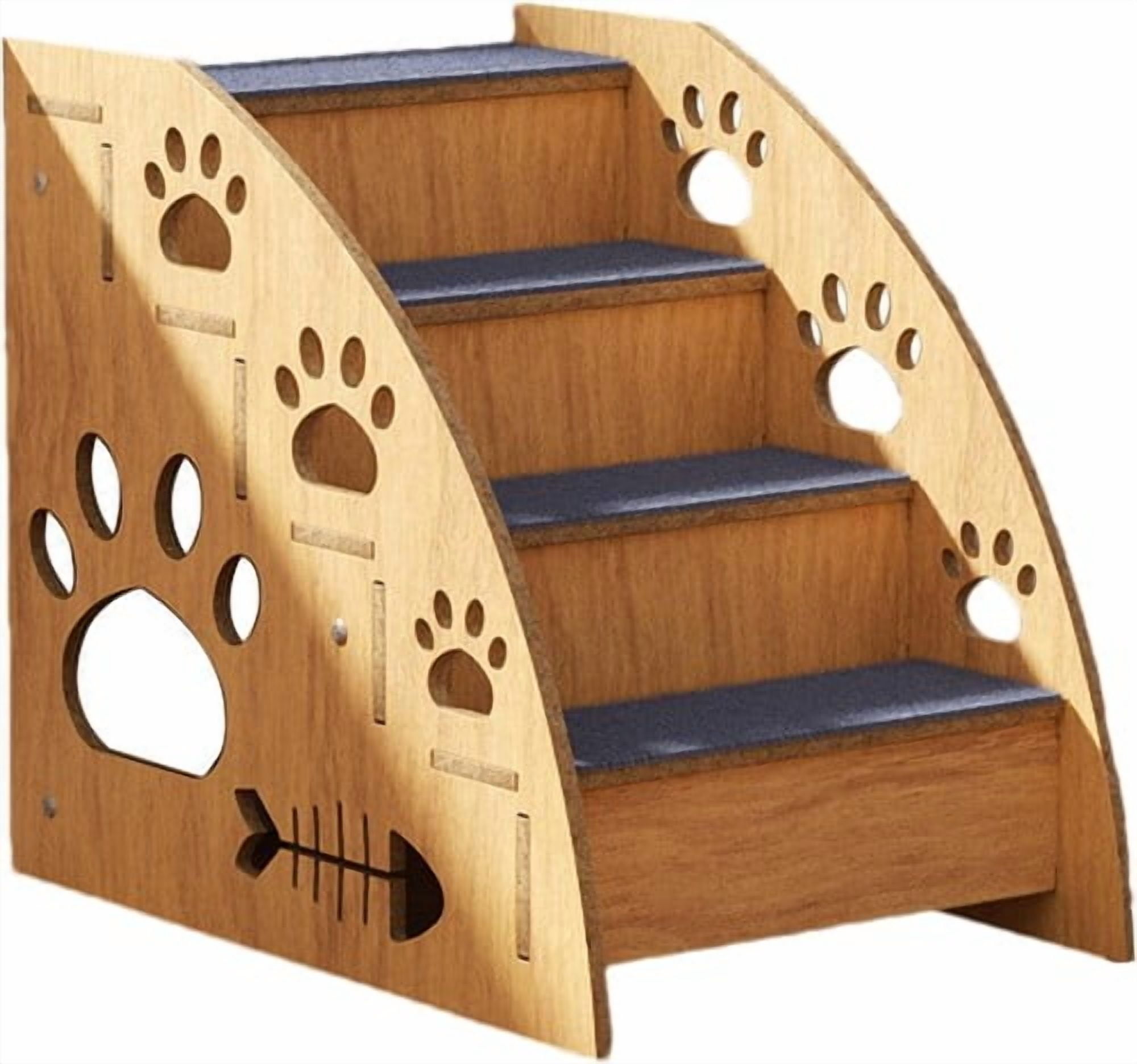 03456 CWLT-4F 4-Tier Wooden Pet Stairs Cat Climbin, stock photo — view 1