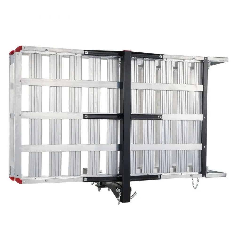 Aluminum Hitch Cargo Carrier with Folding Ramp and Structural Damage detail photo 11