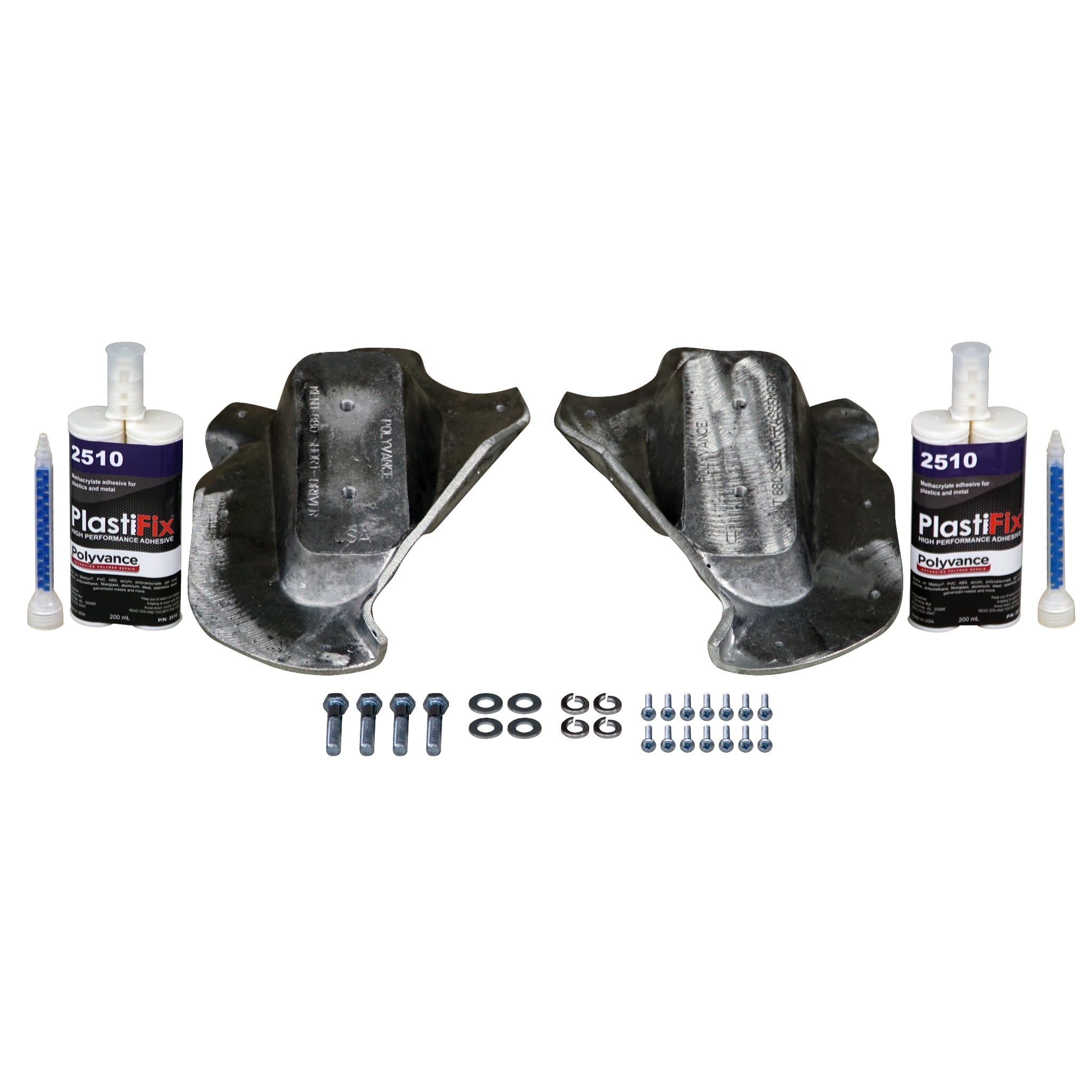 Kenworth T880 T880S Hood Repair Kit for Strut Mount Brackets, stock photo — view 1