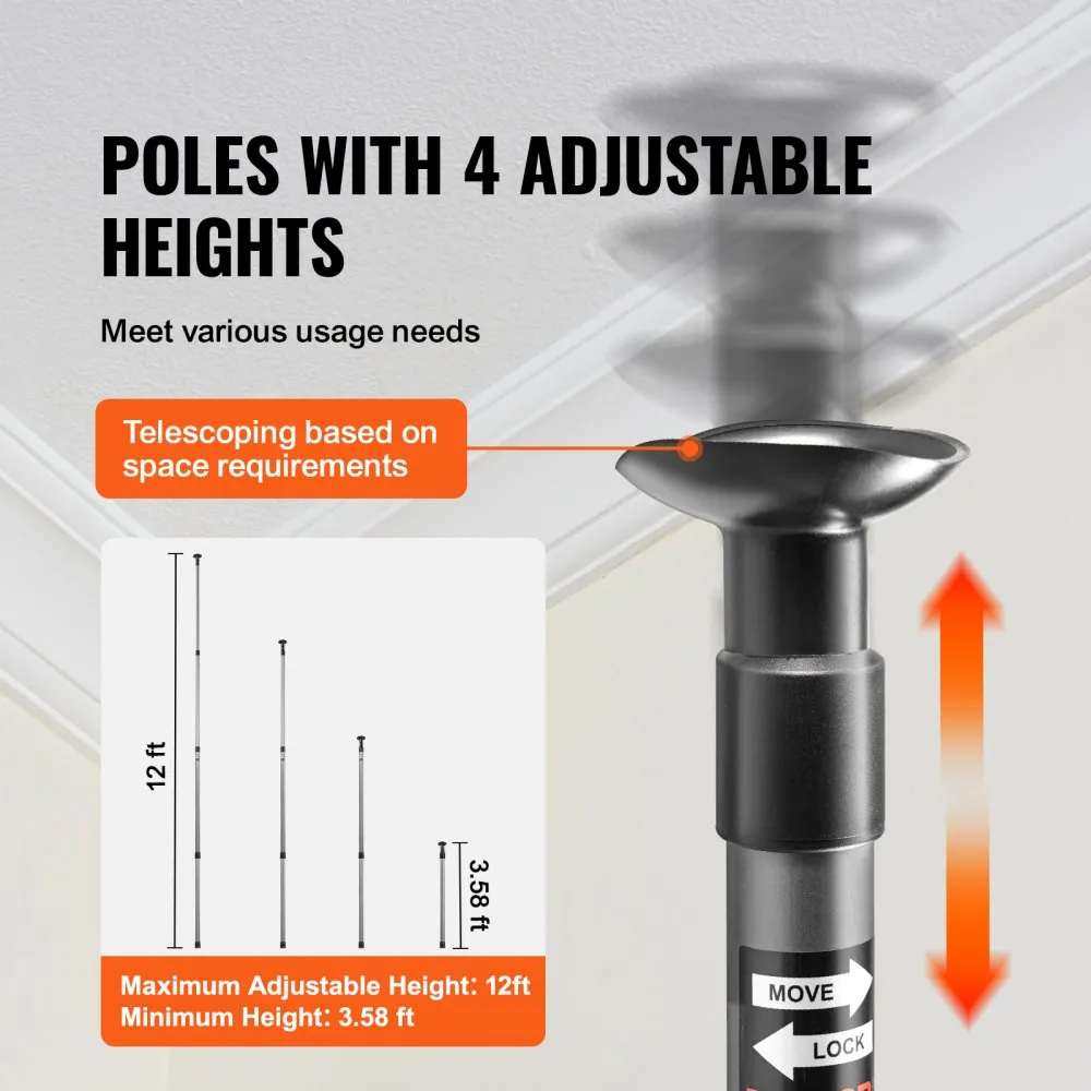 02961 VEVOR Dust Barrier System with Telescoping P detail photo 5
