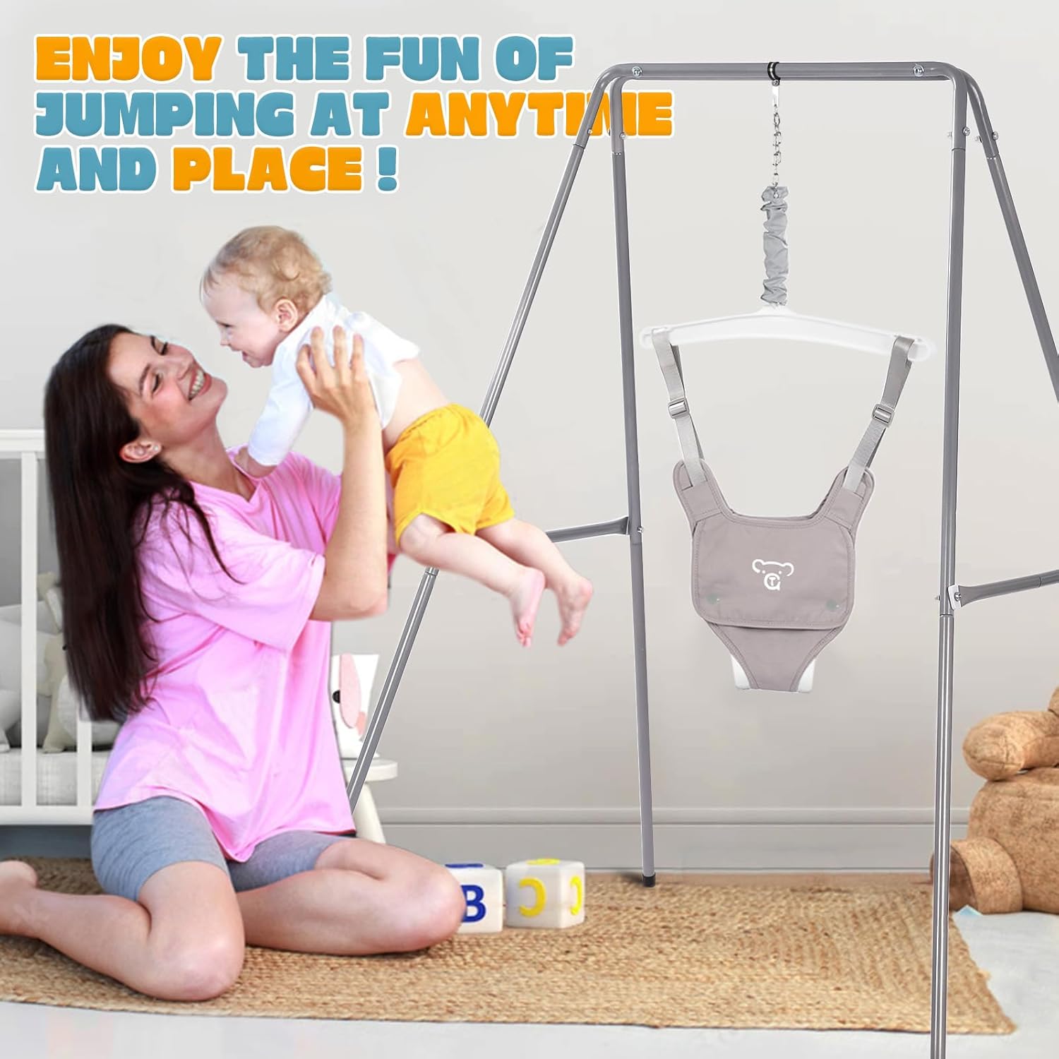 03159 Taleco Gear Baby Jumper with Stand Frame Par detail photo 5