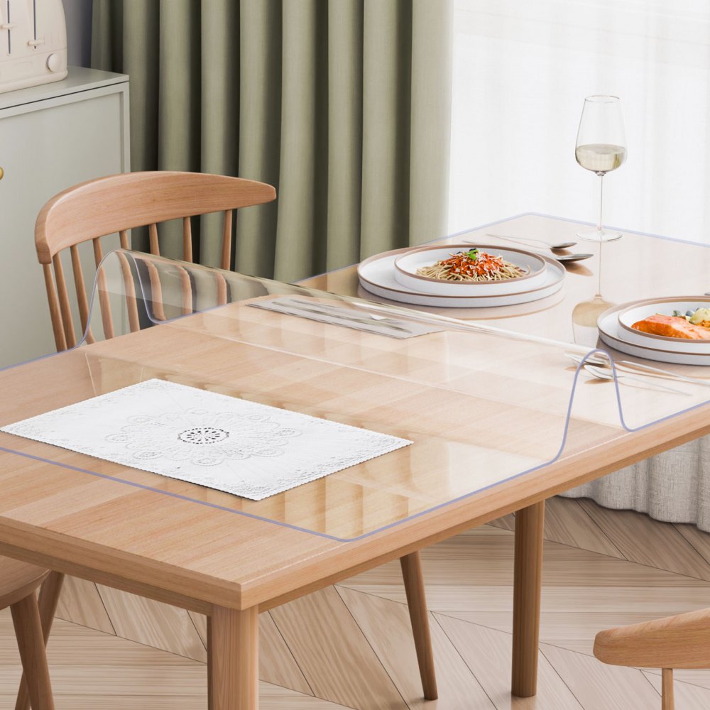 02576 Clear PVC Table Mat Protector Transparent De detail photo 8