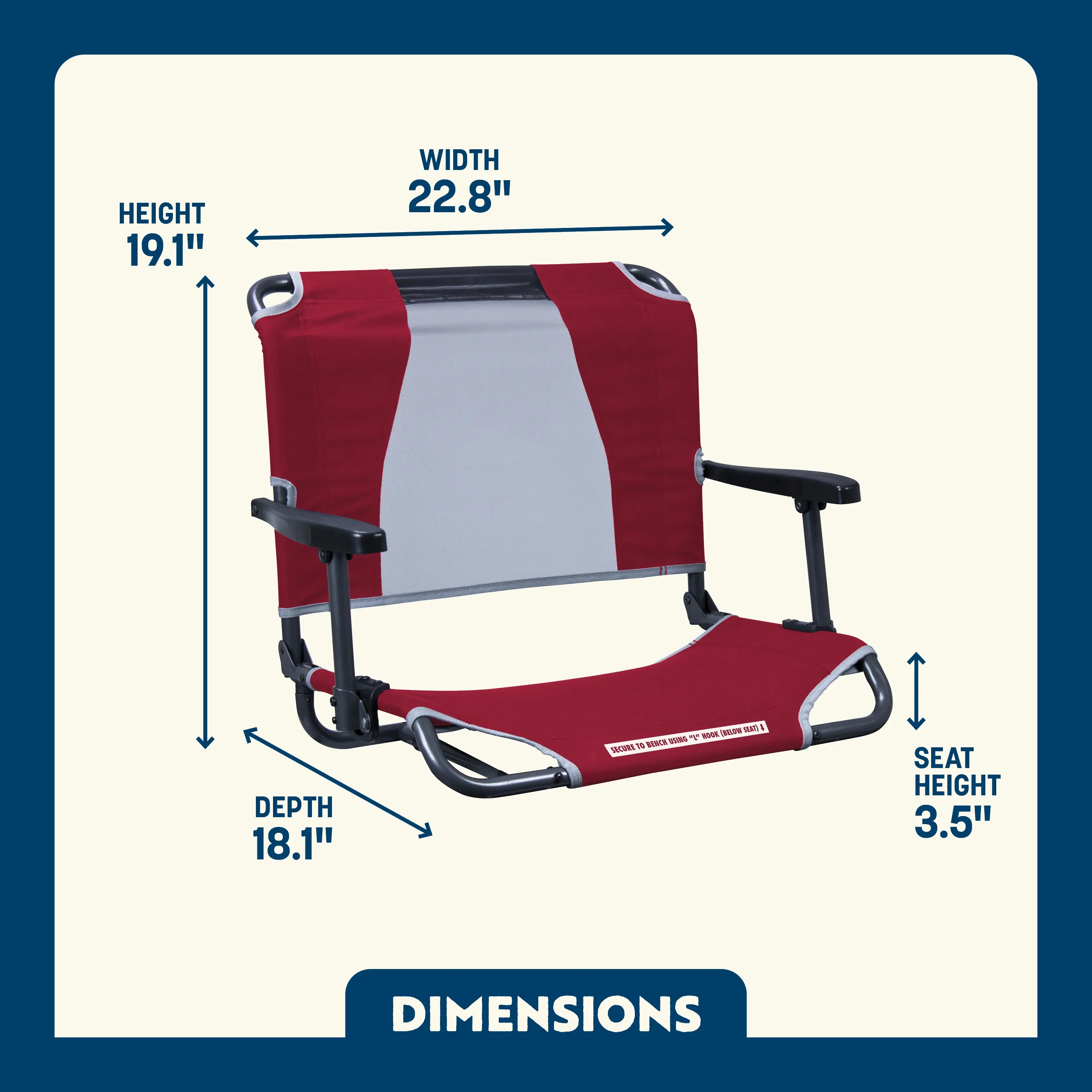 03498 GCI Outdoor Big Comfort Stadium Chair with A detail photo 22