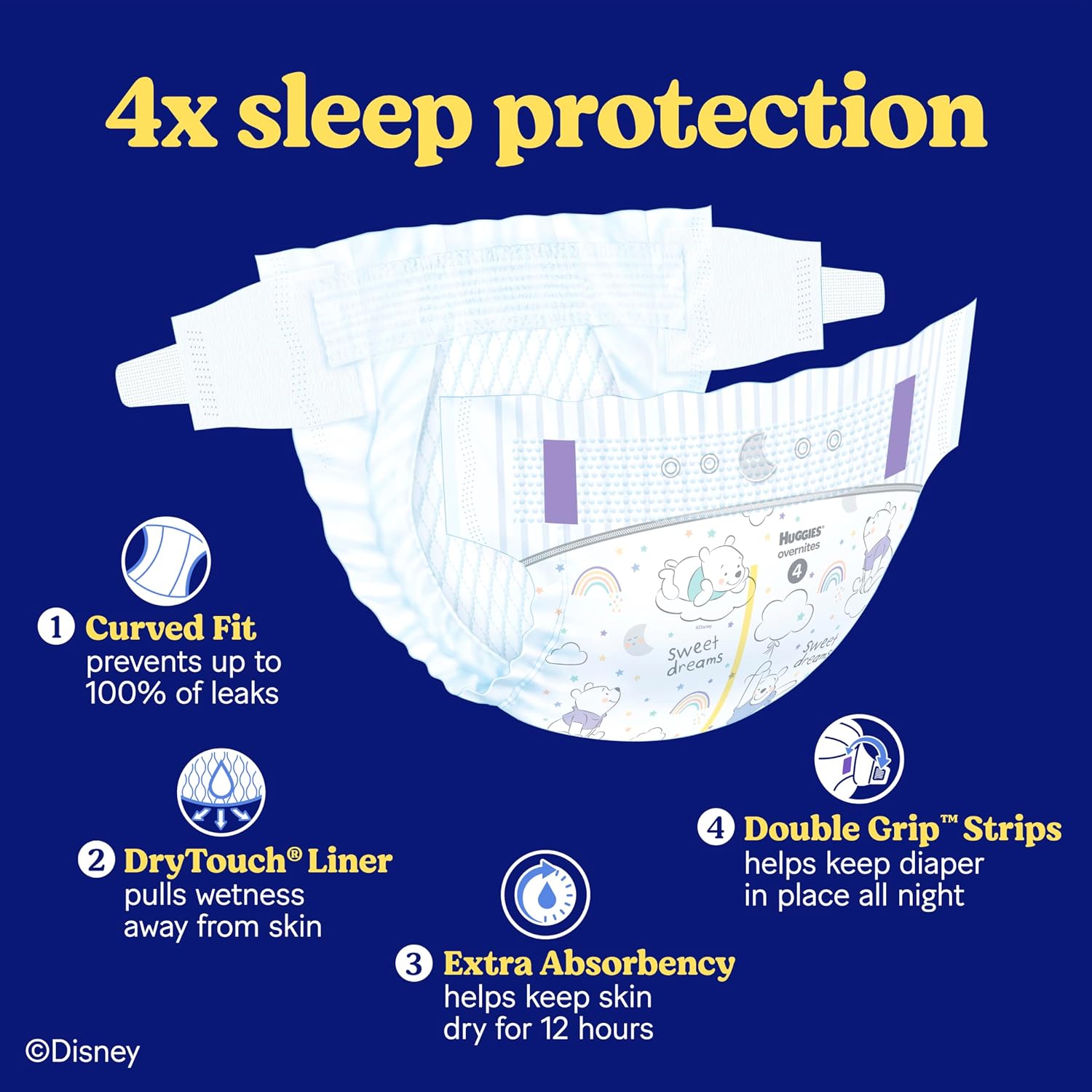 02860 Huggies Overnites Nighttime Baby Diapers Siz detail photo 9
