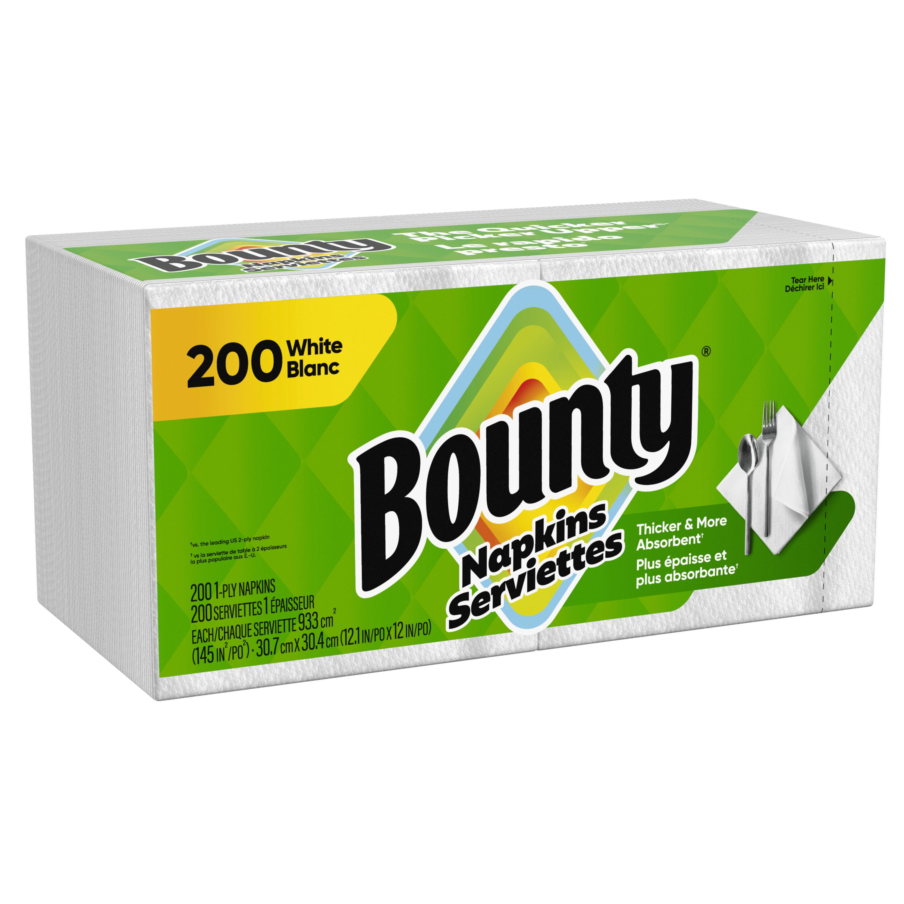 Bounty White Napkins 200 Count 96595 Bulk Pack Carton, stock photo — view 1