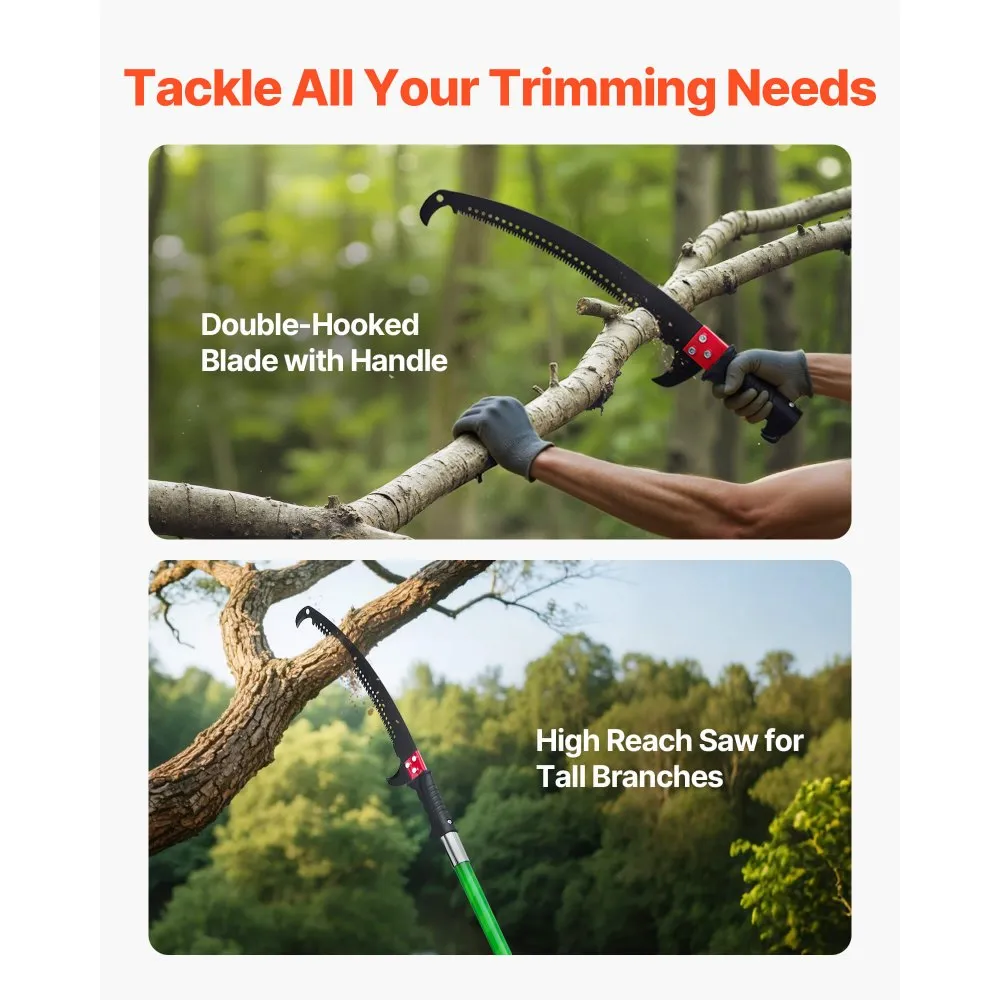02631 VEVOR Extension Pole Saw / Tree Pruner Set w detail photo 2