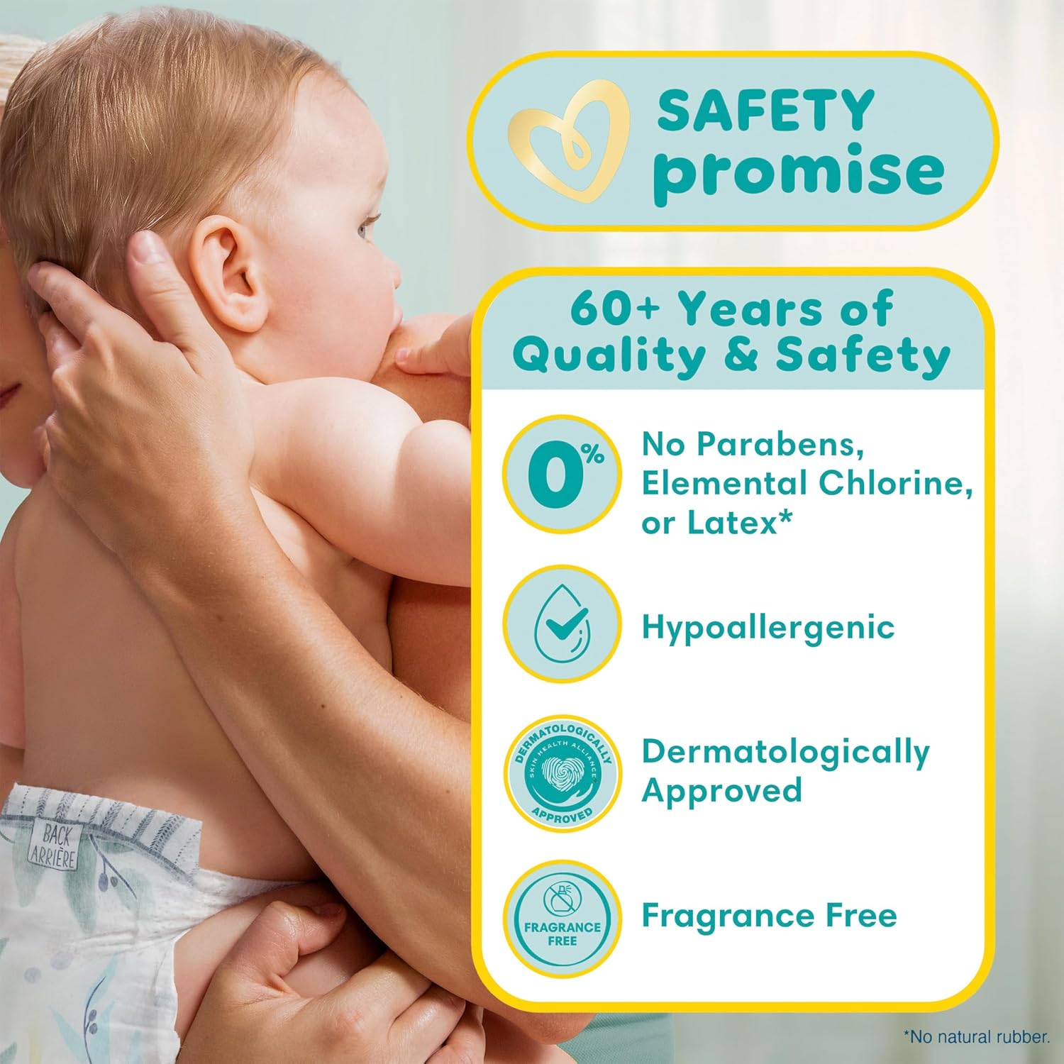 03220 Pampers Pure Protection Baby Diapers Size 5 detail photo 4