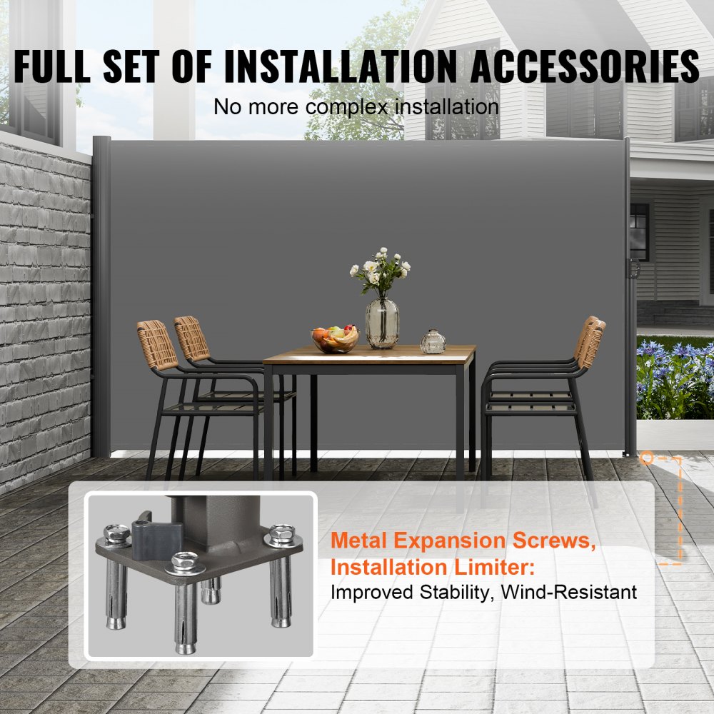 03517 Retractable Side Awning 110 x 71 Inch Patio detail photo 4