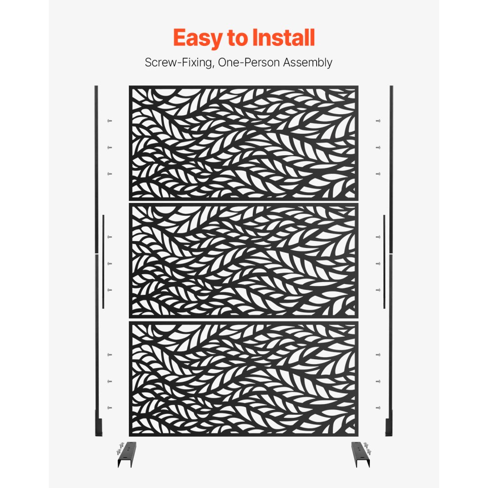 03302 Metal Privacy Screen Fence Panel Outdoor Gar detail photo 5