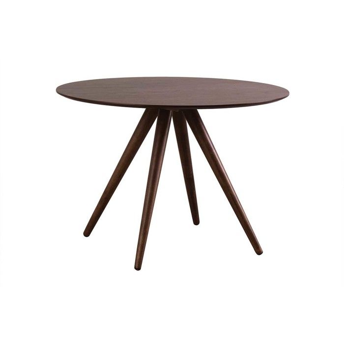 JOCO Y-JOC-C-1612 Round Dining Table Walnut Finish detail photo 2