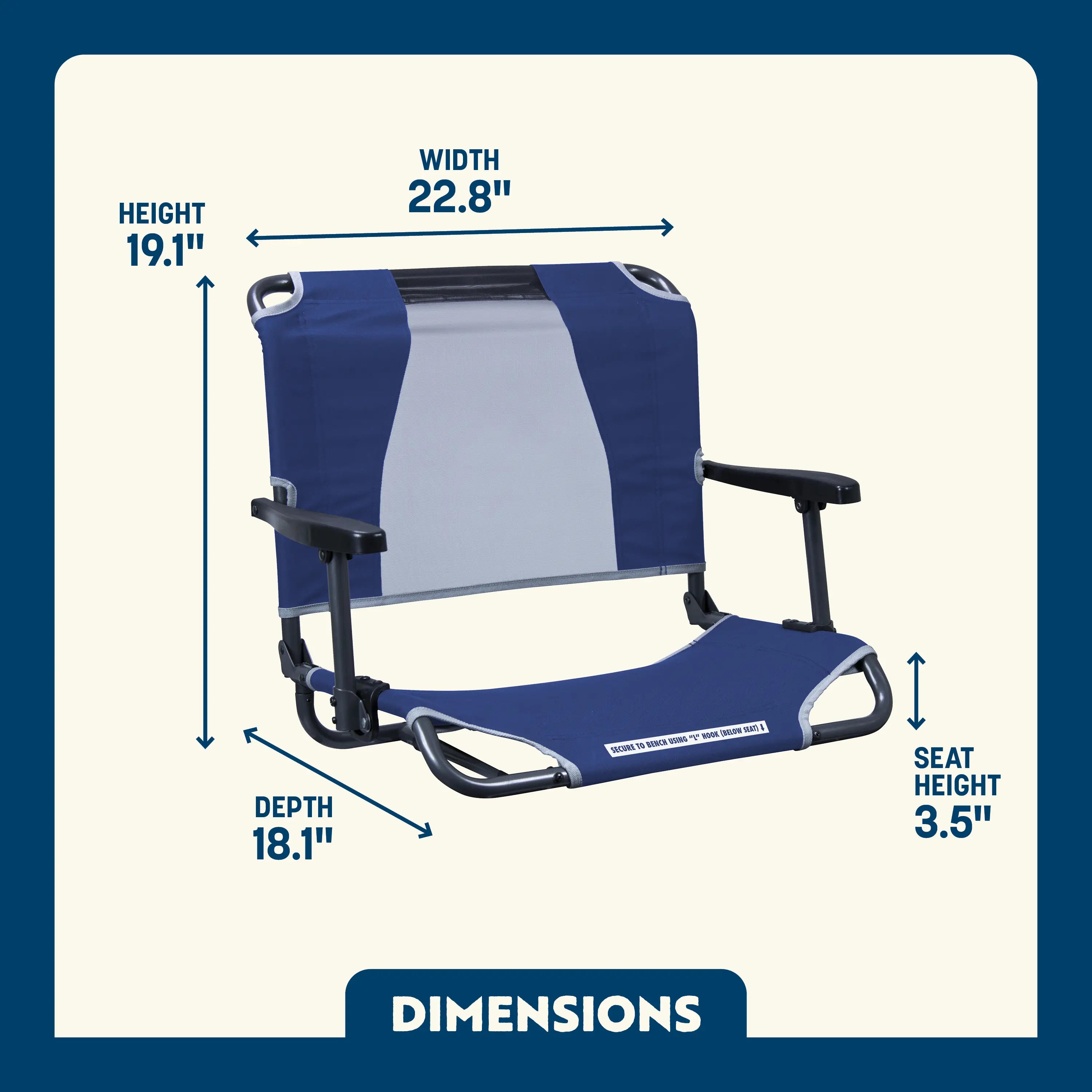 03498 GCI Outdoor Big Comfort Stadium Chair with A detail photo 8