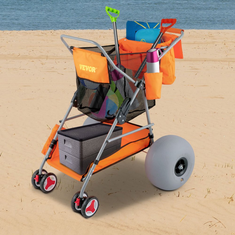 02561 VEVOR Orange Beach Cart with 12-Inch Balloon detail photo 8