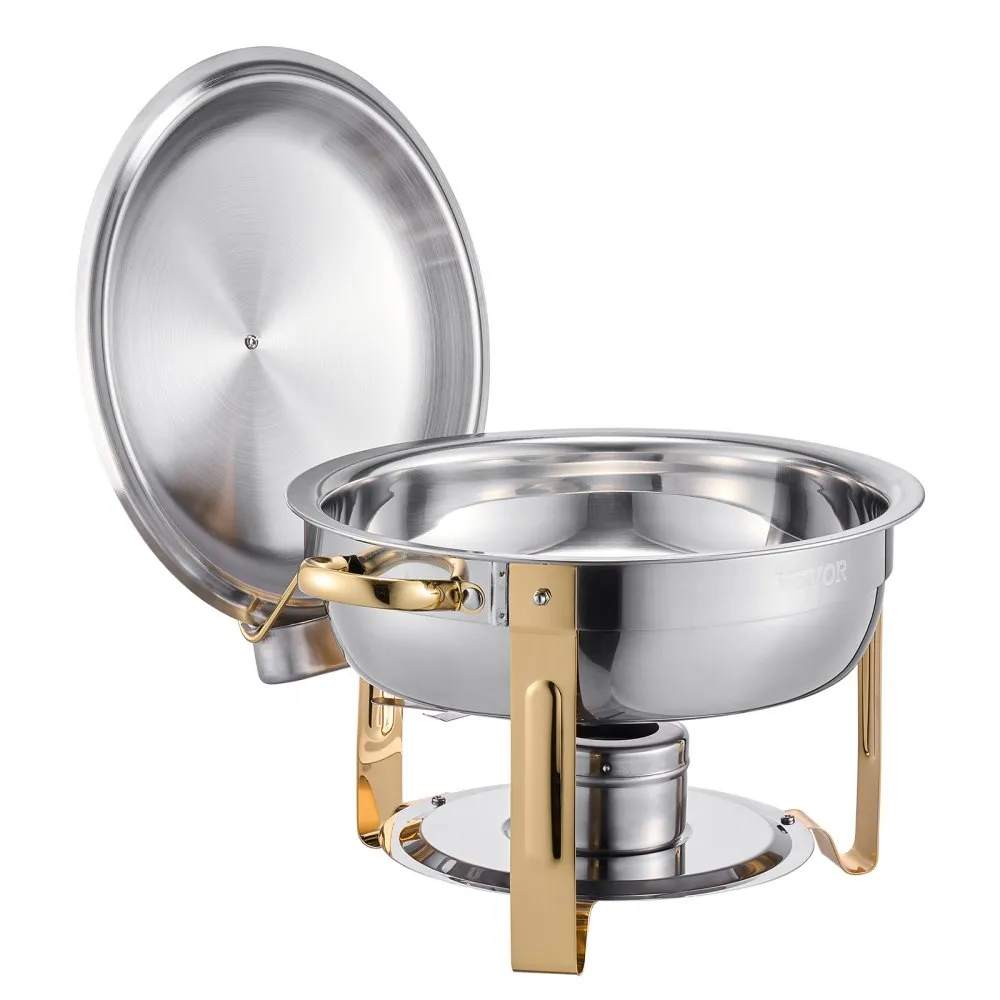 03515 Round Stainless Steel Chafing Dish Buffet Se detail photo 11