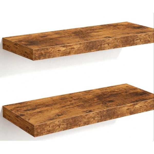 03413 Rustic Floating Shelves Wall Mounted Storage detail photo 2