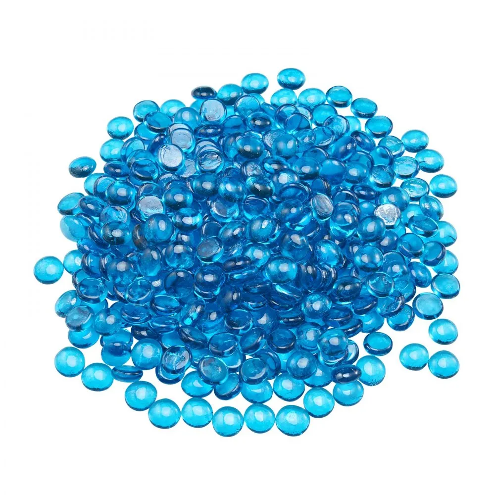 02924 VEVOR 10 lbs Blue Reflective Fire Glass Pit, stock photo — view 1