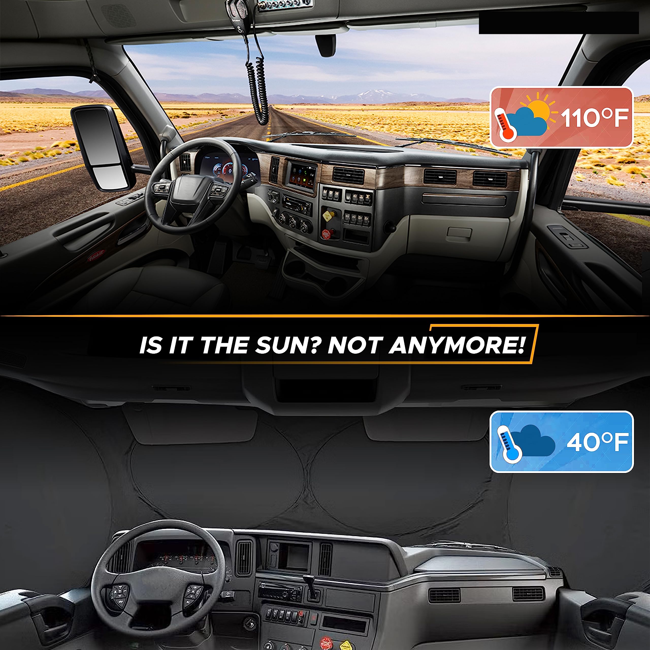 03142 AUTZOM Semi Truck Windshield Sun Shade Folda detail photo 6