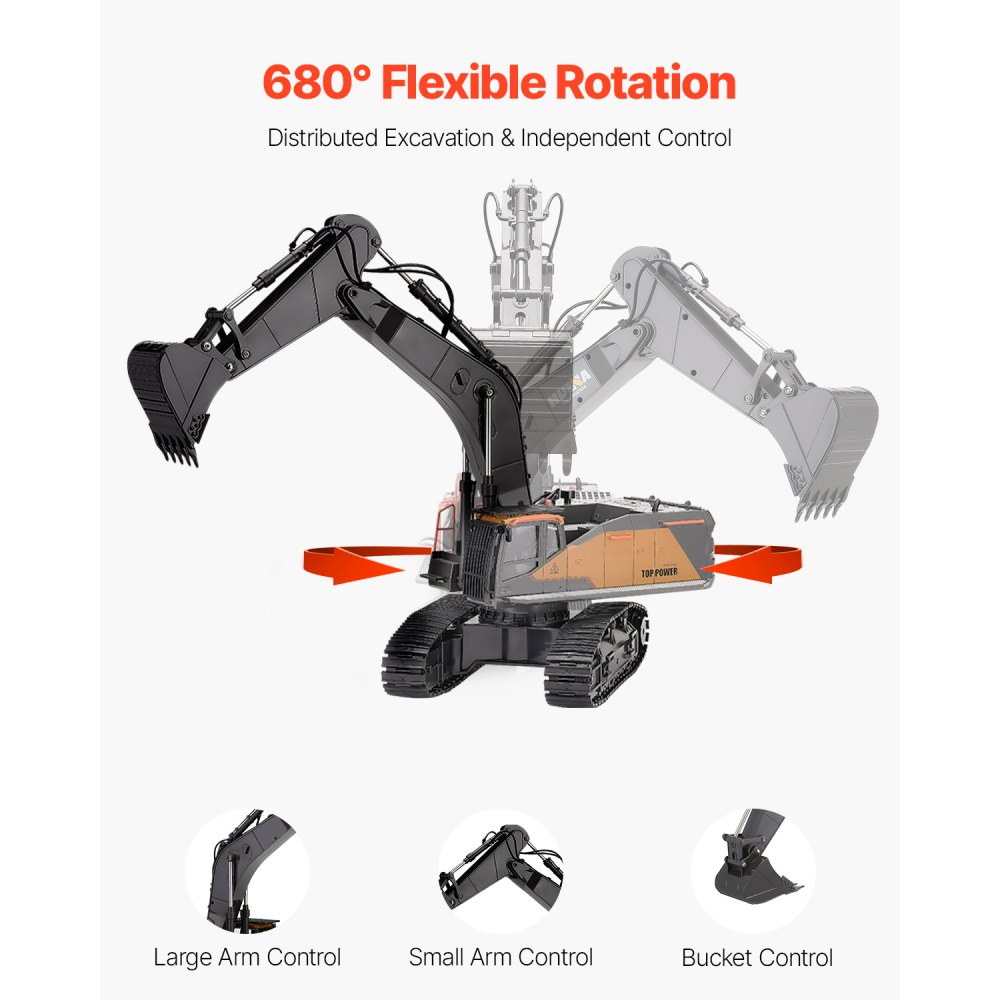 03167 Professional RC Excavator Model Scale 1:14 w detail photo 3