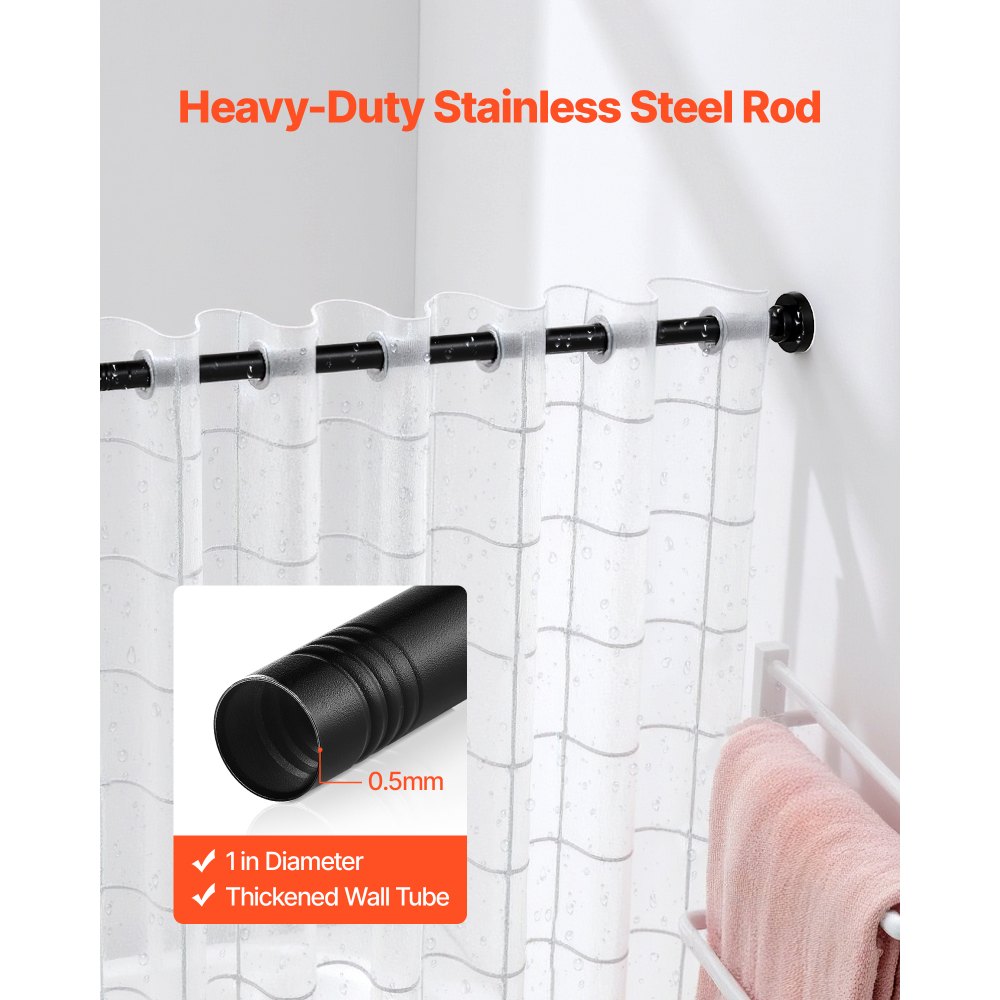 02923 VEVOR Straight Shower Curtain Rods 28-76 Inc detail photo 5