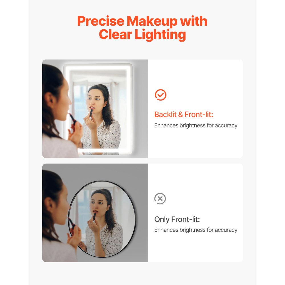 02913 LED Lighted Bathroom Vanity Mirror with Powe detail photo 3