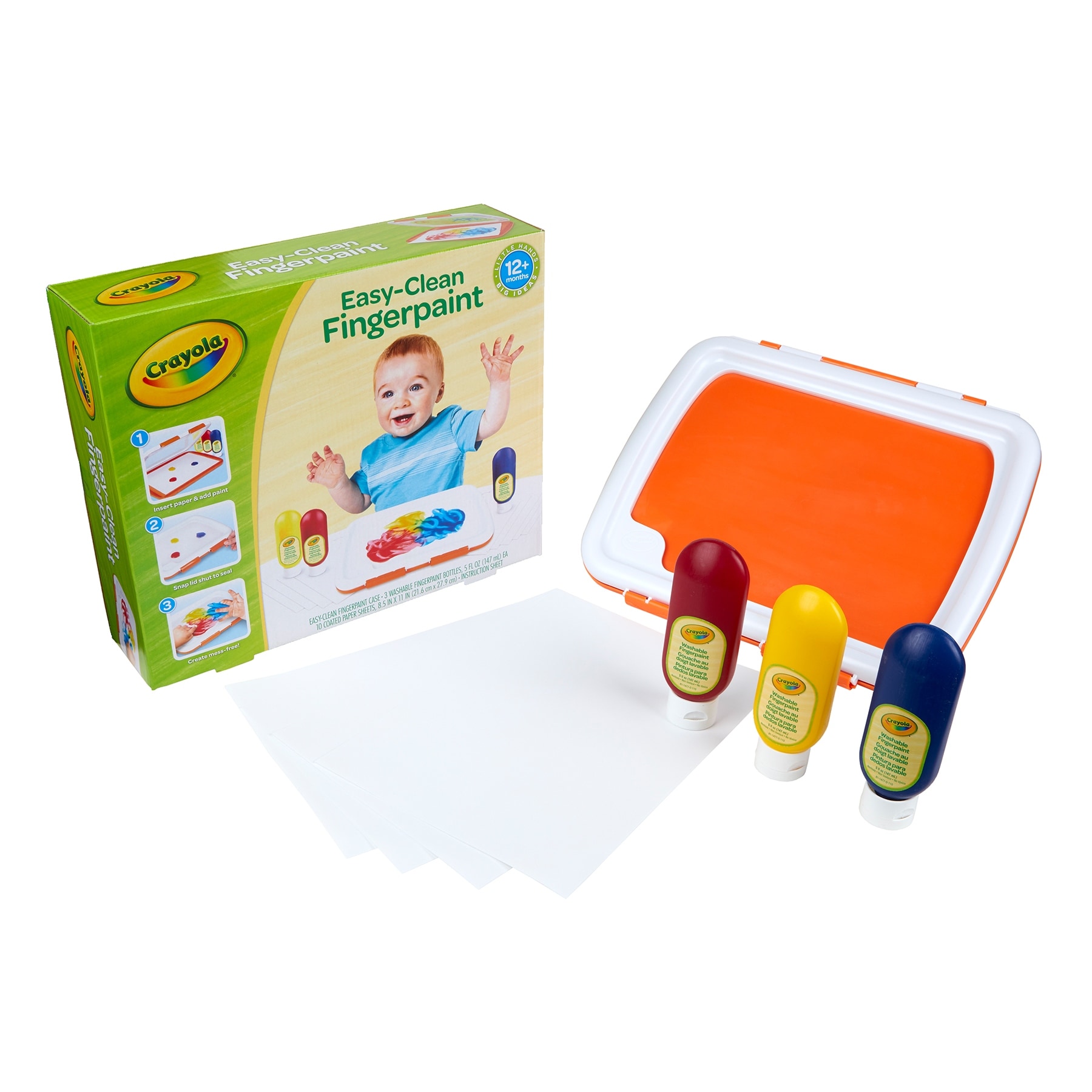 03346 Crayola Easy-Clean Fingerpaint Set Art Activ, stock photo — view 1