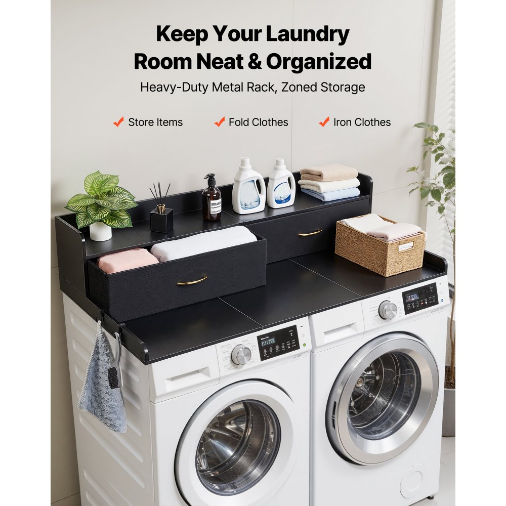 02616 VEVOR Washer and Dryer Countertop Wood Laund detail photo 3