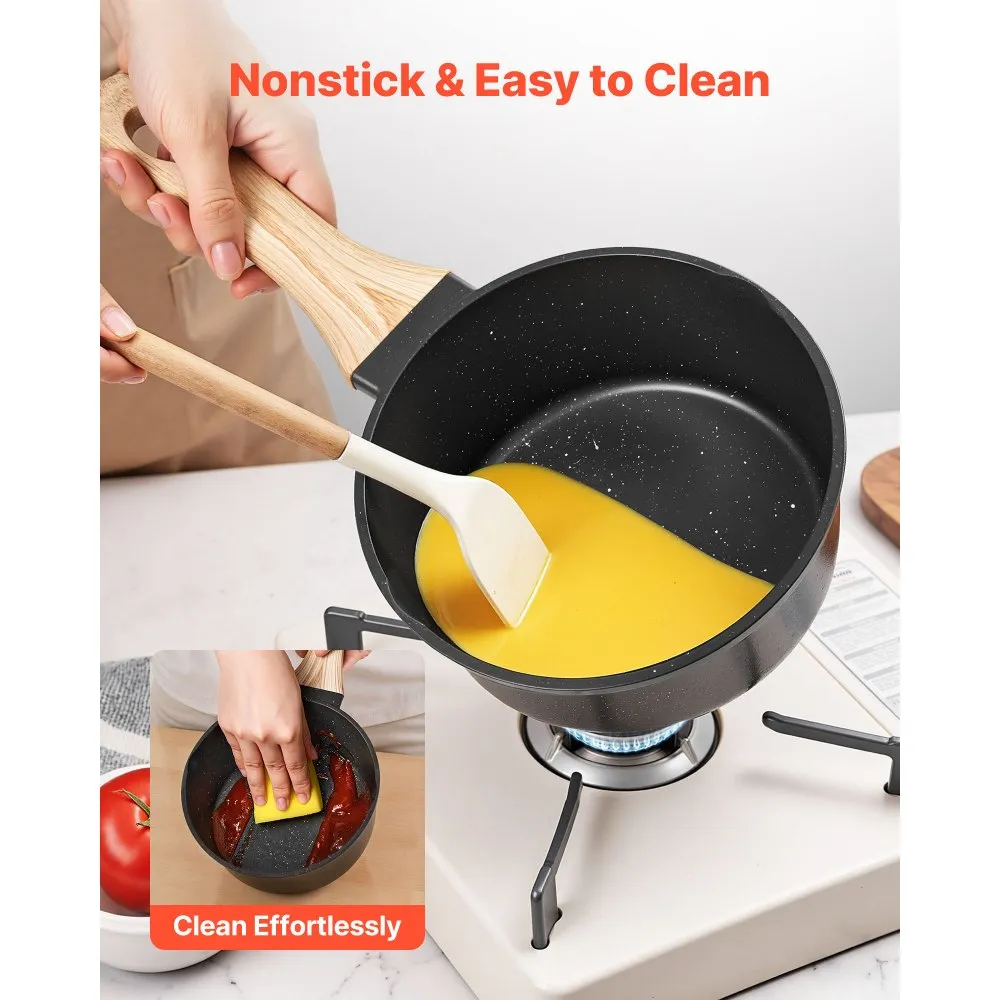 02570 VEVOR Granite Sauce Pan S-LY-01 with Wood-Gr detail photo 4