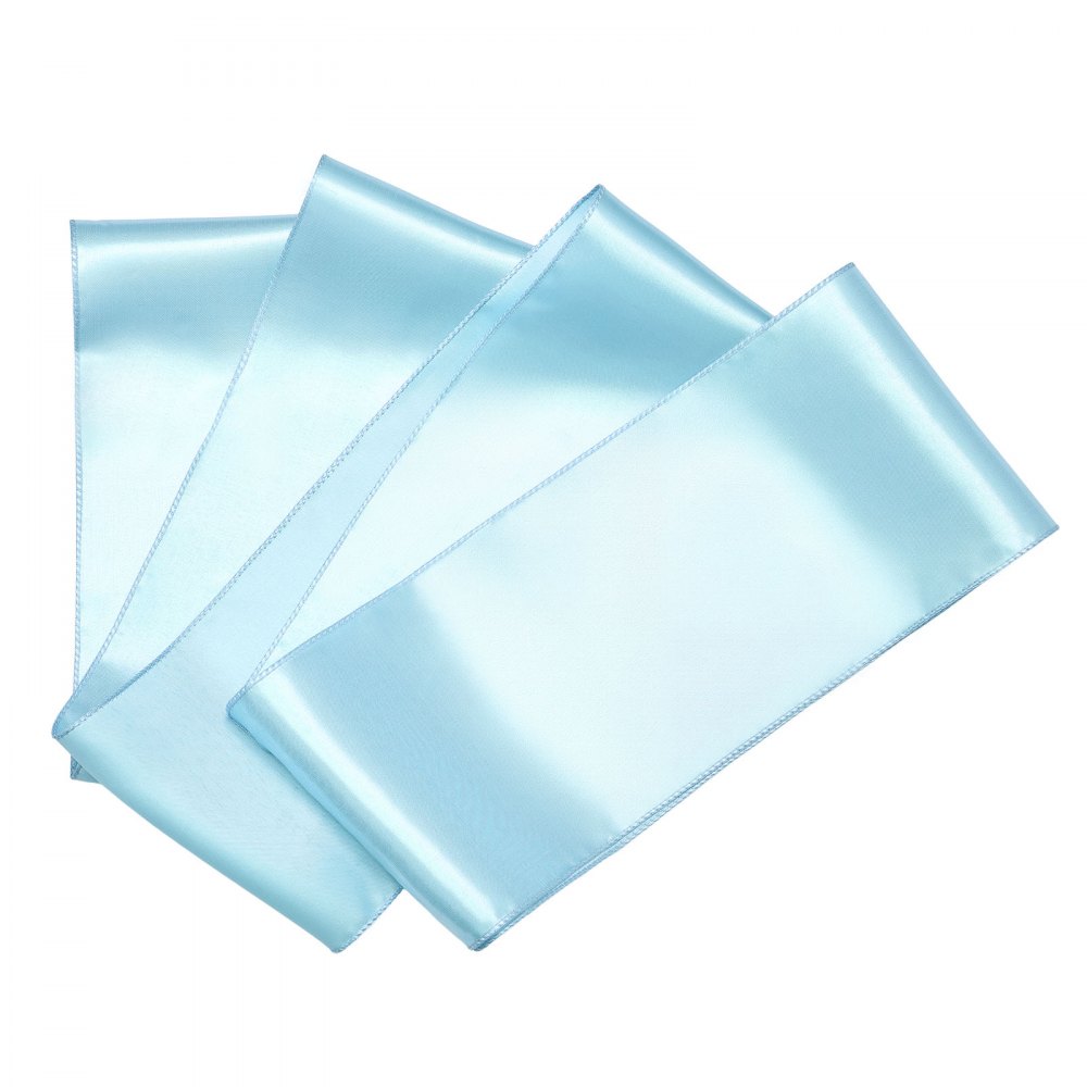02940 VEVOR Satin Chair Cover Bands Light Blue 100 detail photo 10