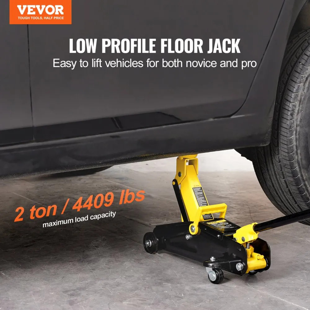 02587 VEVOR Hydraulic Floor Jack 2 Ton Capacity QK detail photo 2