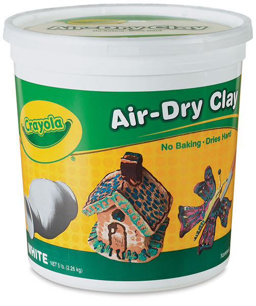 Crayola Air Dry Clay White 5 lb Bucket 4 Count Case, stock photo — view 1