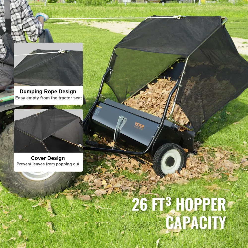 02639 VEVOR 50-Inch Tow-Behind Lawn Sweeper — AS-I detail photo 4