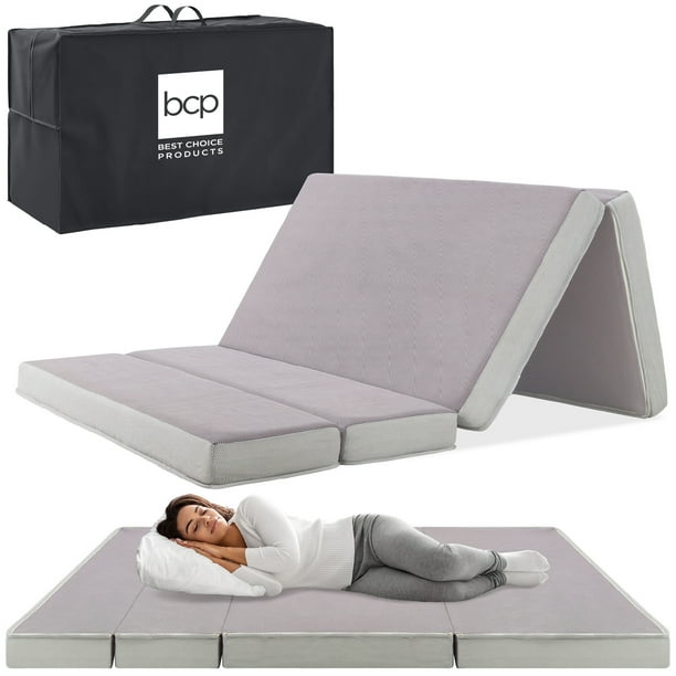 03411 Portable Folding Mattress Pad with Cover Gra detail photo 2