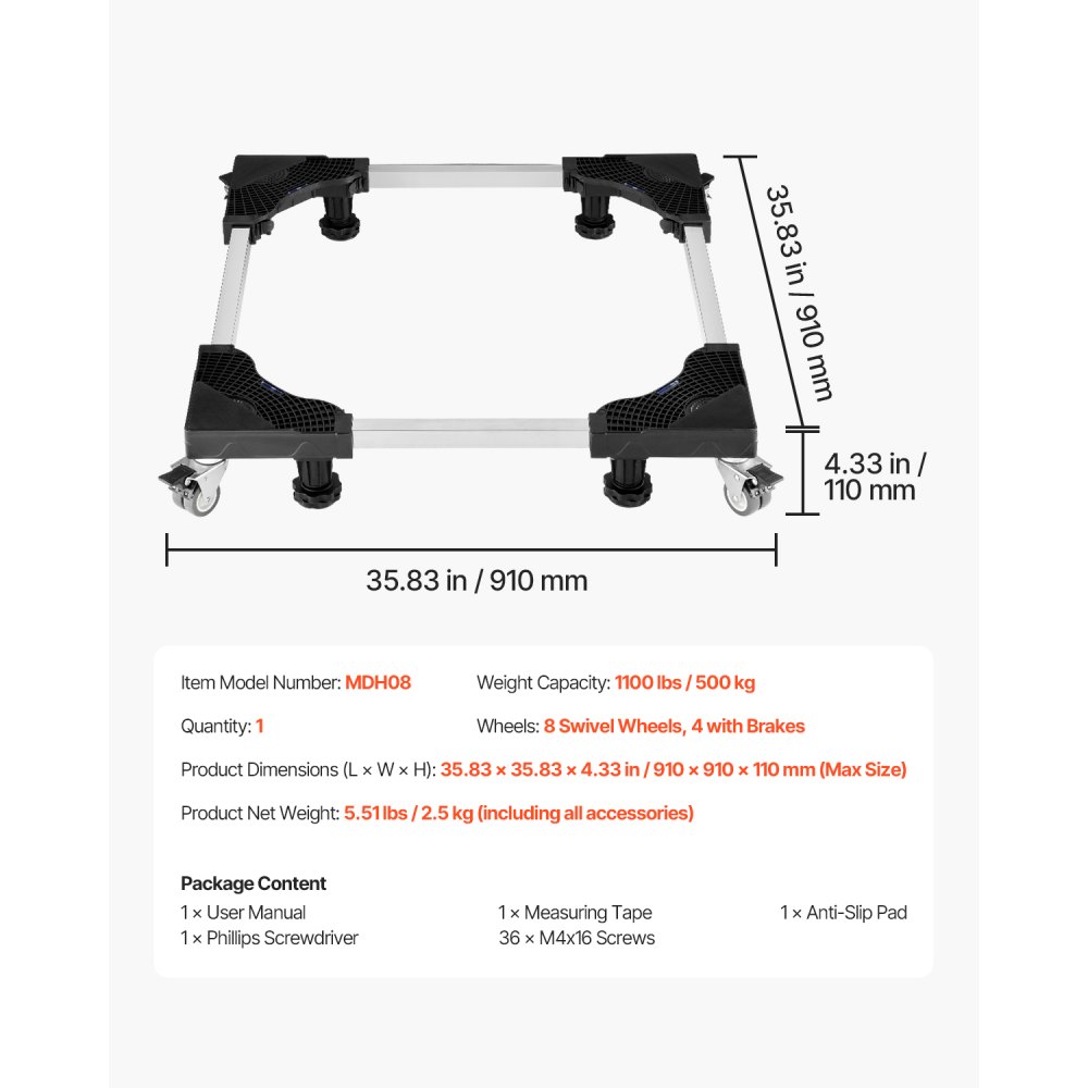 02630 VEVOR Furniture-Mover Dolly Set Model MDH06 detail photo 7
